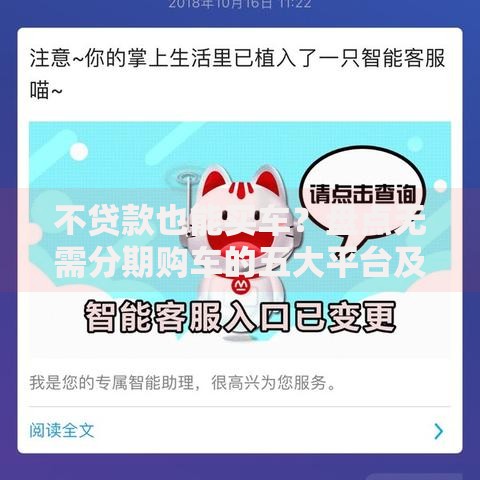 不贷款也能买车？盘点无需分期购车的五大平台及替代方案