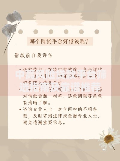 中高风险贷款平台筛选指南及靠谱推荐