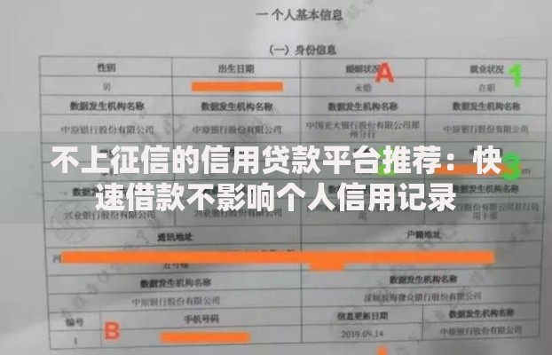 不上征信的信用贷款平台推荐:快速借款不影响个人信用记录 不上征信的信用贷款平台推荐:快速借款不影响个人信用记录