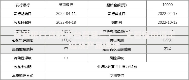 莱商银行贷款平台有哪些？一文看懂申请渠道及产品选择