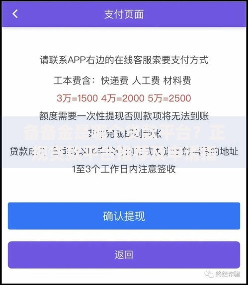 备备金是哪个贷款平台？正规贷款平台推荐及申请指南