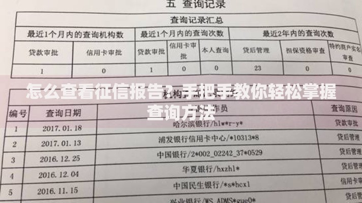 怎么查看征信报告？手把手教你轻松掌握查询方法