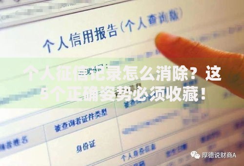 个人征信记录怎么消除?这5个正确姿势必须收藏! 个人征信记录怎么消除?这5个正确姿势必须收藏!