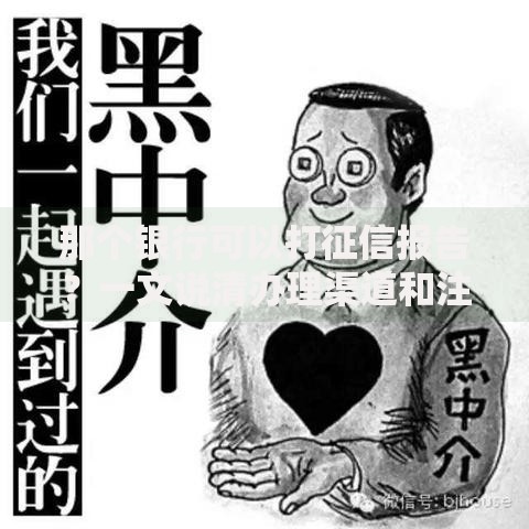 那个银行可以打征信报告？一文说清办理渠道和注意事项