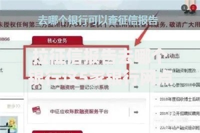 拉征信报告去哪个银行这5家银行网点多、操作快！