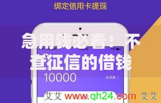 急用钱必看！不查征信的借钱软件有哪些？这些平台靠谱吗？