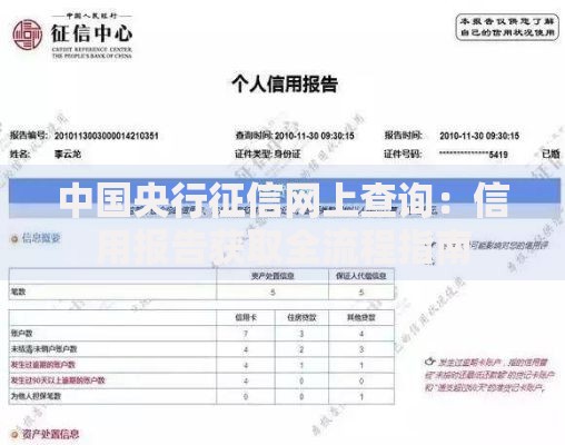 中国央行征信网上查询：信用报告获取全流程指南