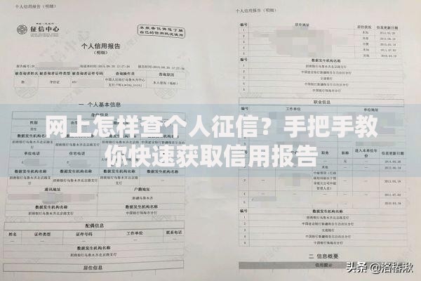 网上怎样查个人征信？手把手教你快速获取信用报告