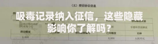 吸毒记录纳入征信，这些隐藏影响你了解吗？