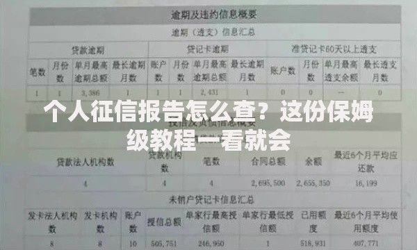 个人征信报告怎么查?这份保姆级教程一看就会 个人征信报告怎么查?这份保姆级教程一看就会