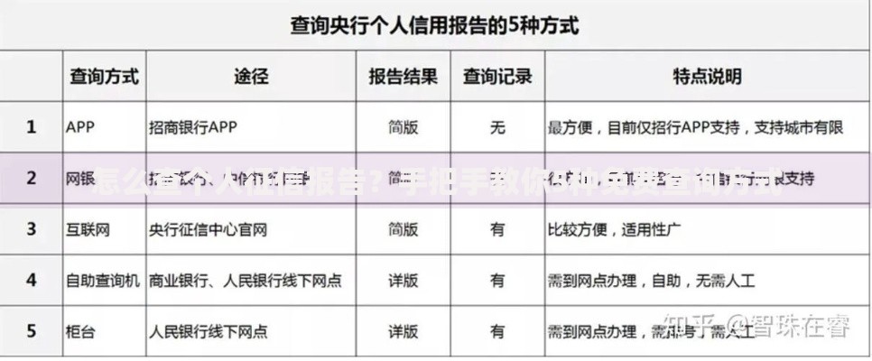 怎么查个人征信报告？手把手教你5种免费查询方式