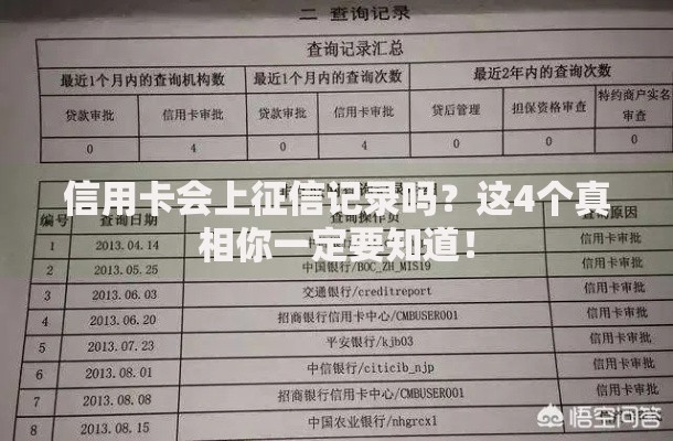 信用卡会上征信记录吗?这4个真相你一定要知道! 信用卡会上征信记录吗?这4个真相你一定要知道!
