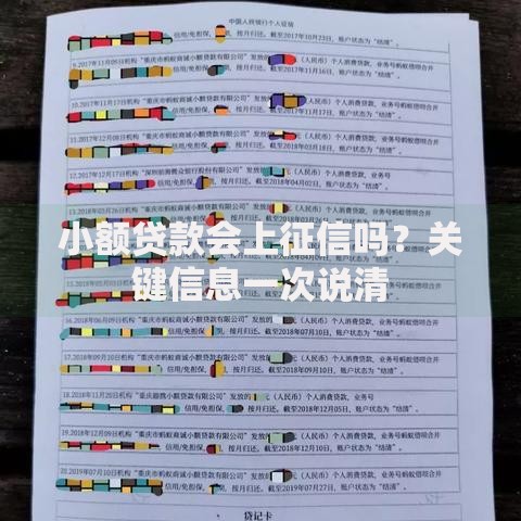 小额贷款会上征信吗？关键信息一次说清
