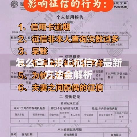 怎么查上没上征信?最新方法全解析 怎么查上没上征信?最新方法全解析
