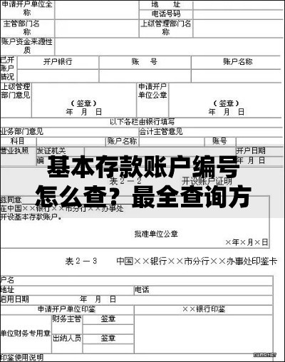 基本存款账户编号怎么查？最全查询方法+常见问题解答