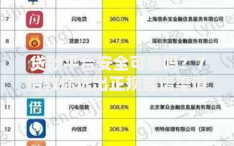 贷款平台安全可靠吗？7招教你选出正规靠谱渠道