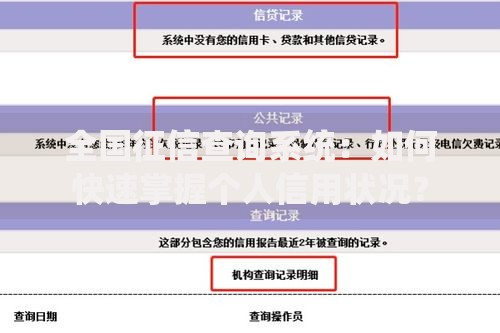 全国征信查询系统：如何快速掌握个人信用状况？
