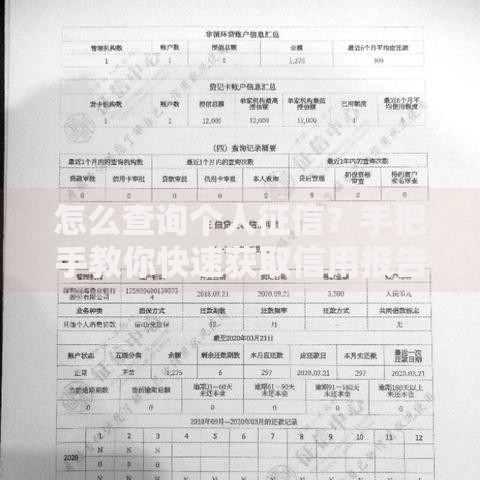 怎么查询个人征信？手把手教你快速获取信用报告