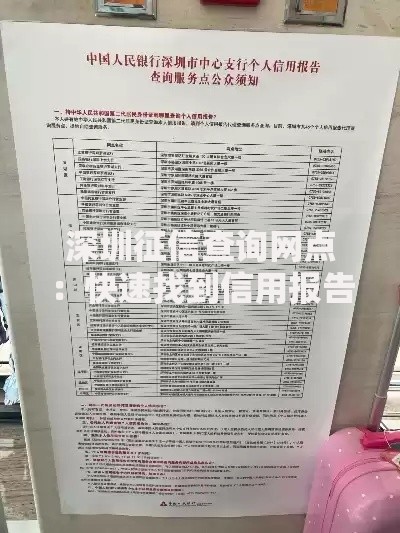 深圳征信查询网点：快速找到信用报告办理点