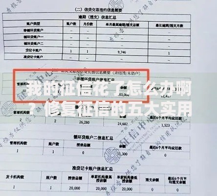 我的征信花了怎么办啊？修复征信的五大实用方法