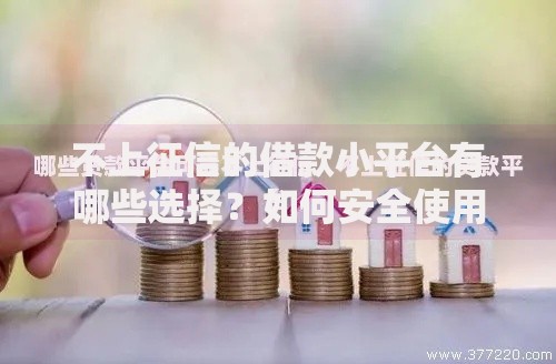 不上征信的借款小平台有哪些选择？如何安全使用？
