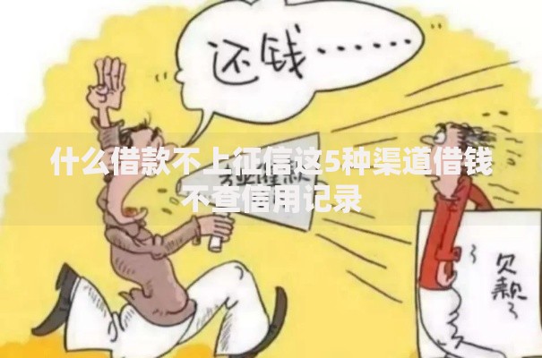 什么借款不上征信这5种渠道借钱不查信用记录