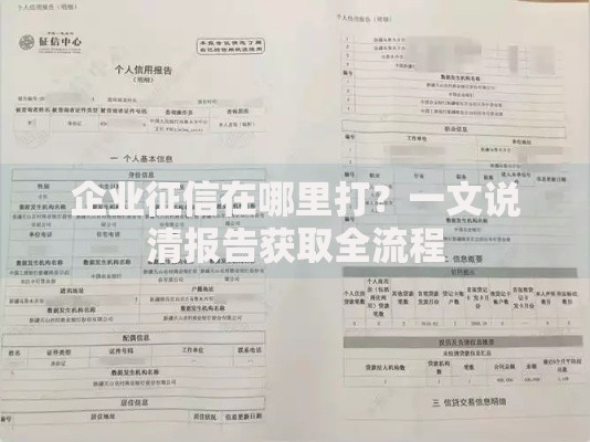 企业征信在哪里打？一文说清报告获取全流程