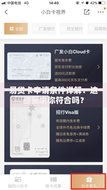 易贷卡申请条件详解：这些要求你符合吗？