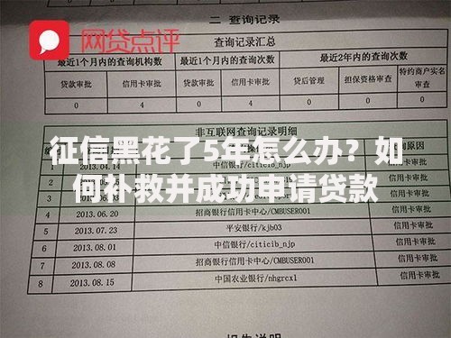 征信黑花了5年怎么办？如何补救并成功申请贷款