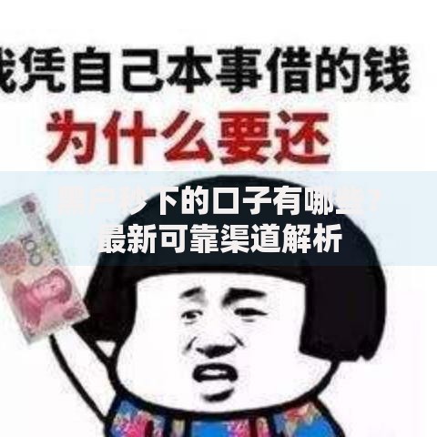 黑户秒下的口子有哪些？最新可靠渠道解析