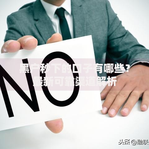 黑户秒下的口子有哪些？最新可靠渠道解析