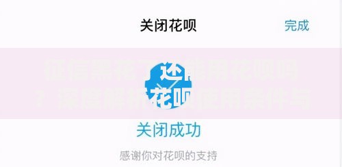征信黑花了还能用花呗吗？深度解析花呗使用条件与征信修复技巧
