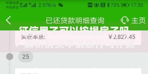 征信黑了可以按揭房子吗？解析房贷申请条件与补救方案