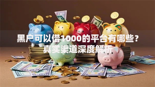 黑户可以借1000的平台有哪些？真实渠道深度解析