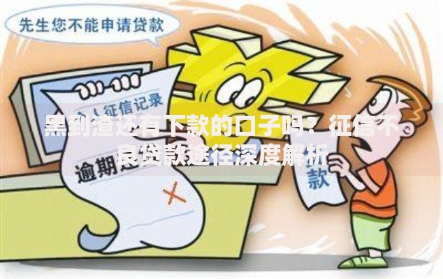 黑到渣还有下款的口子吗？征信不良贷款途径深度解析