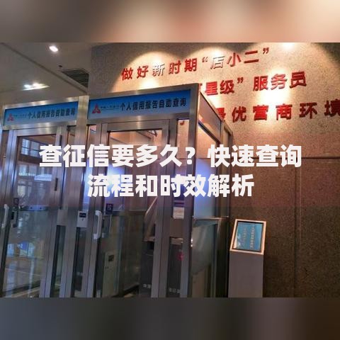 查征信要多久？快速查询流程和时效解析
