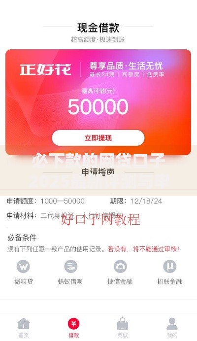 必下款的网贷口子2025最新评测与申请攻略