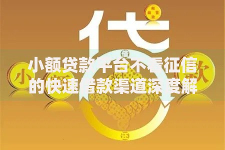 小额贷款平台不看征信的快速借款渠道深度解析