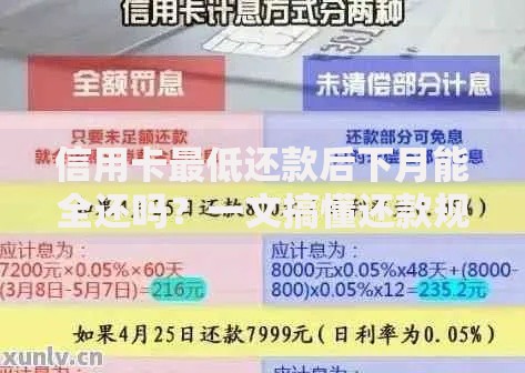 信用卡最低还款后下月能全还吗？一文搞懂还款规则和隐藏风险