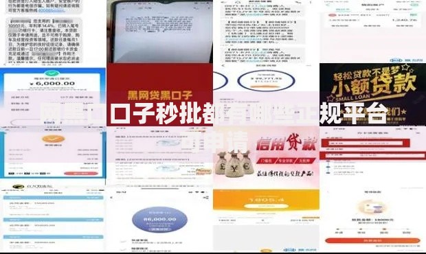 网黑口口子秒批都有哪些正规平台可申请