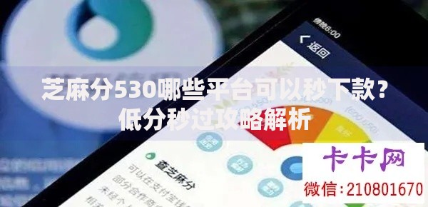 芝麻分530哪些平台可以秒下款？低分秒过攻略解析