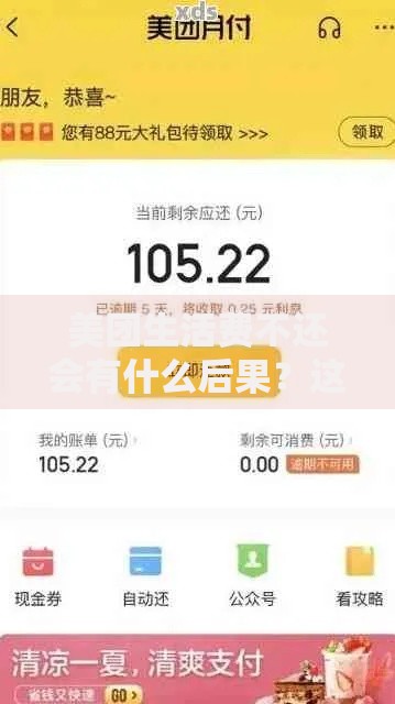 美团生活费不还会有什么后果？这些影响你必须知道