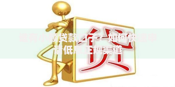 谁有小额贷款口子?如何快速申请低息正规渠道 谁有小额贷款口子?如何快速申请低息正规渠道