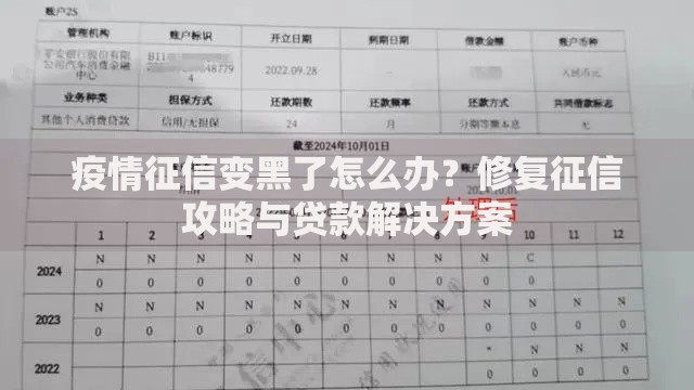 疫情征信变黑了怎么办?修复征信攻略与贷款解决方案 疫情征信变黑了怎么办?修复征信攻略与贷款解决方案
