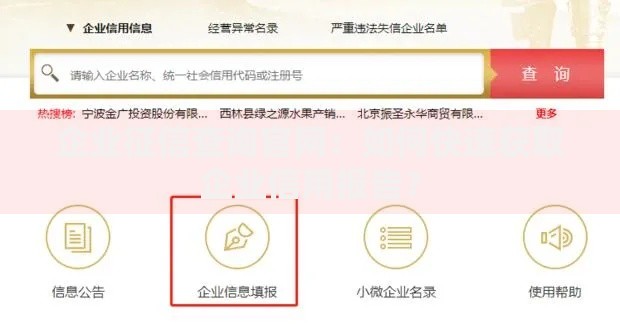 企业征信查询官网:如何快速获取企业信用报告? 企业征信查询官网:如何快速获取企业信用报告?