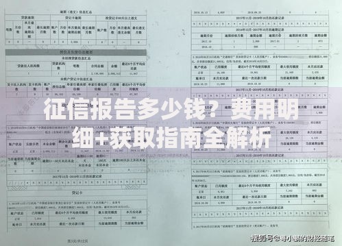 征信报告多少钱？费用明细+获取指南全解析