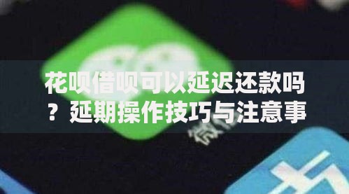 花呗借呗可以延迟还款吗？延期操作技巧与注意事项全解析