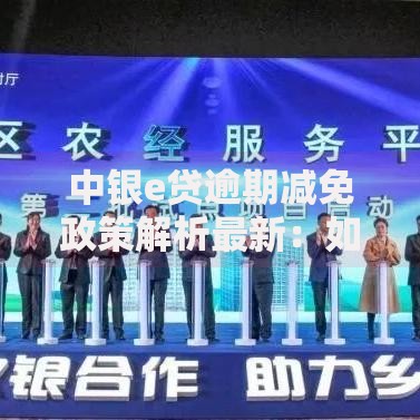 中银e贷逾期减免政策解析最新：如何申请利息减免？