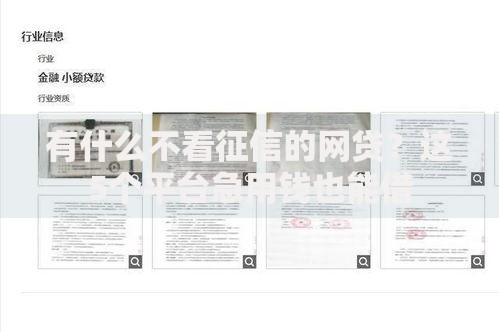 有什么不看征信的网贷？这5个平台急用钱也能借