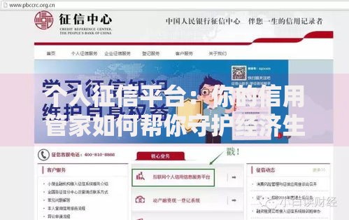 个人征信平台：你的信用管家如何帮你守护经济生活？